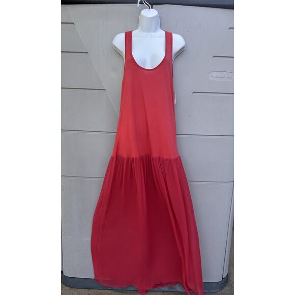 Blue Life By PLANET BLUE Silk Chiffon Tank Maxi Dress Sz S Resort Y2K Festival - Picture 2 of 14